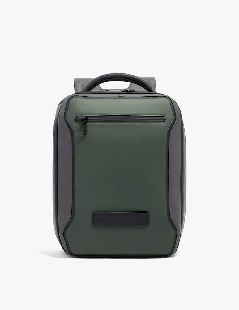 rinascente Piquadro Ryanair Backpack With Expansion Panel In Rubberized Fabric