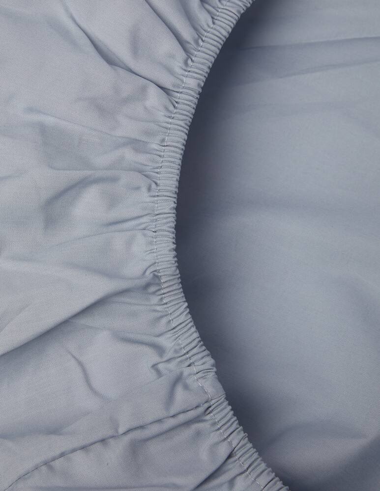 SOMMA Lenzuolo Sotto Con Angoli Matrimoniale 175x200 – Percalle Di Cotone 100% Made In Italy – Celeste
