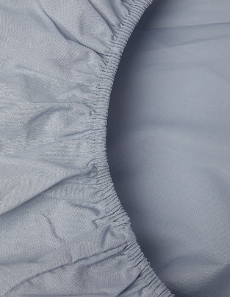 SOMMA Lenzuolo Sotto Con Angoli Matrimoniale 175x200 – Percalle Di Cotone 100% Made In Italy – Celeste