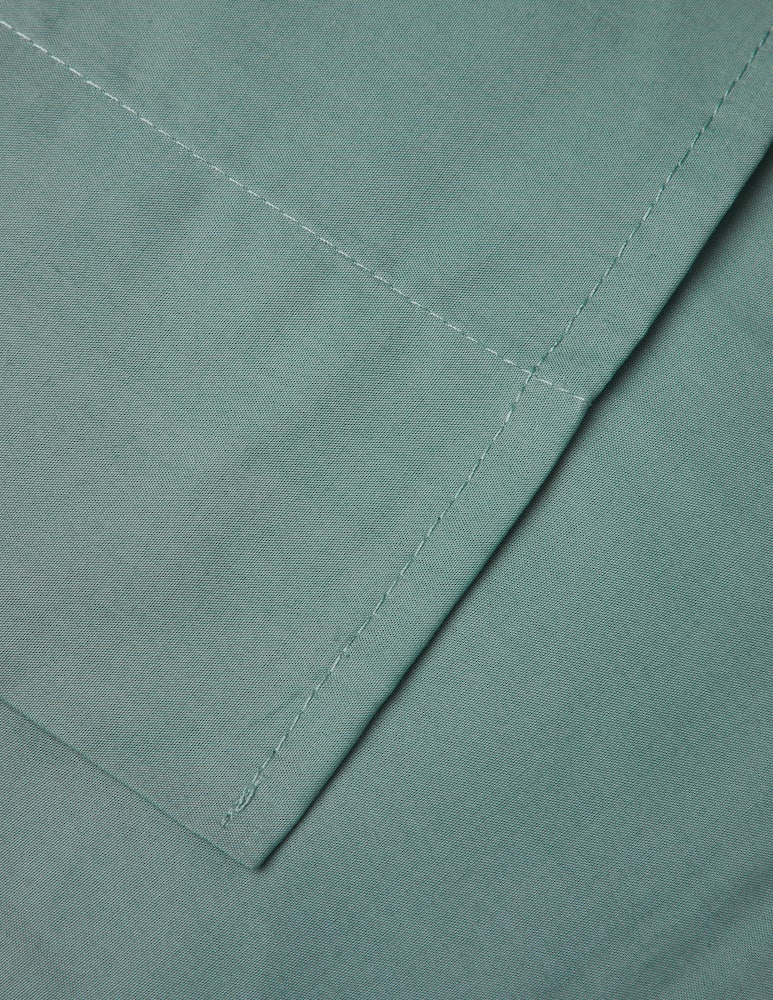 rinascente Somma Origami copripiumino in percalle di puro cotone - verde