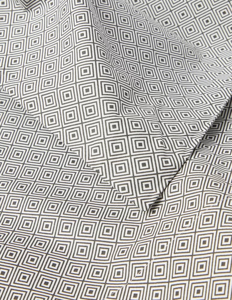 rinascente Somma Cotton Percale Three-Piece Bed Set - Grey