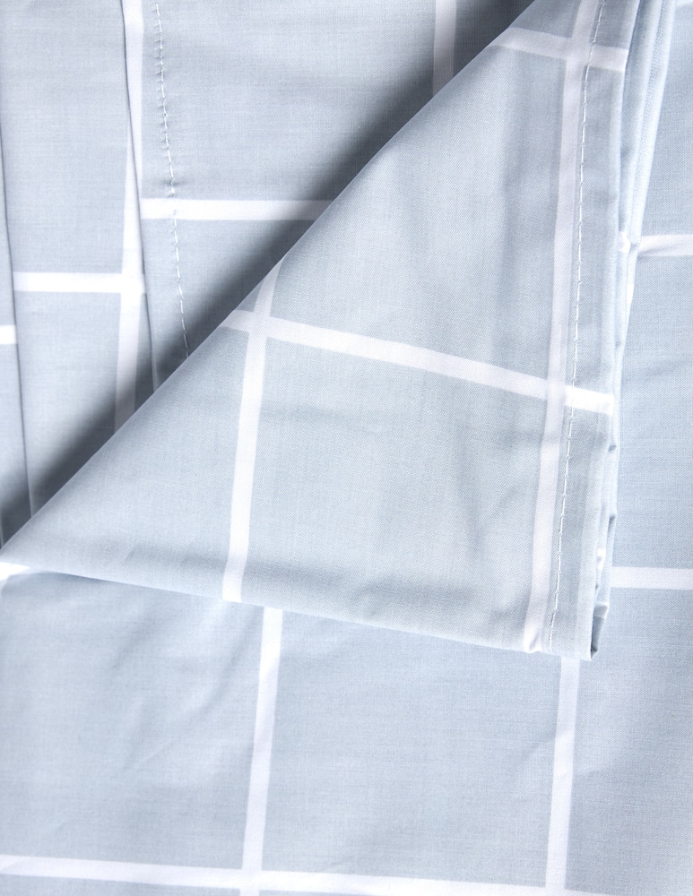 rinascente Somma Checked  Fitted Sheet Set