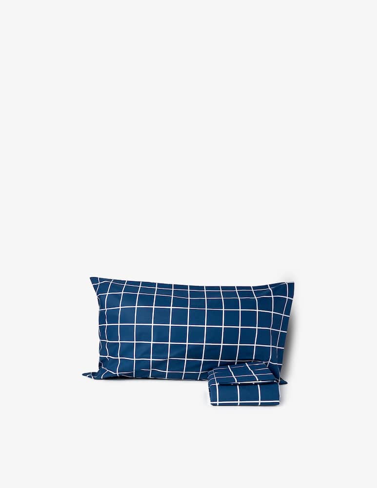 rinascente Somma Checked  Duvet Cover Set