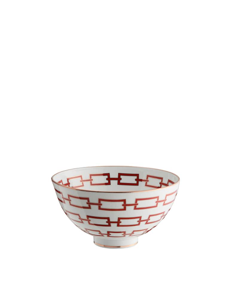Ginori 1735 Gio Ponti Bowl Catene Scarlatto - picture 1 Ginori 1735 Gio Ponti Bowl Catene Scarlatto - picture 1
