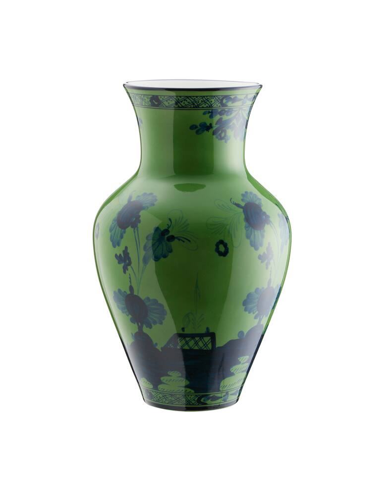 Ginori 1735 Vaso Ming Grande Oriente Italiano Malachite - immagine 1