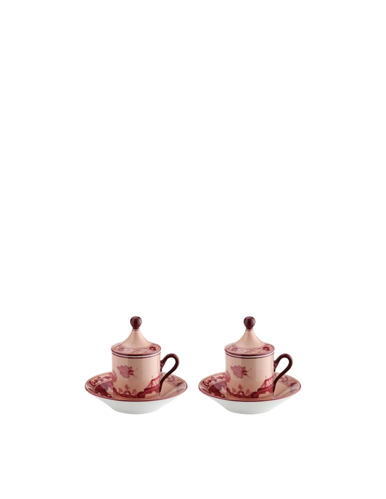 Ginori 1735 Set Caffè Per Due Oriente Italiano Vermiglio - immagine 1 Ginori 1735 Set Caffè Per Due Oriente Italiano Vermiglio - immagine 1