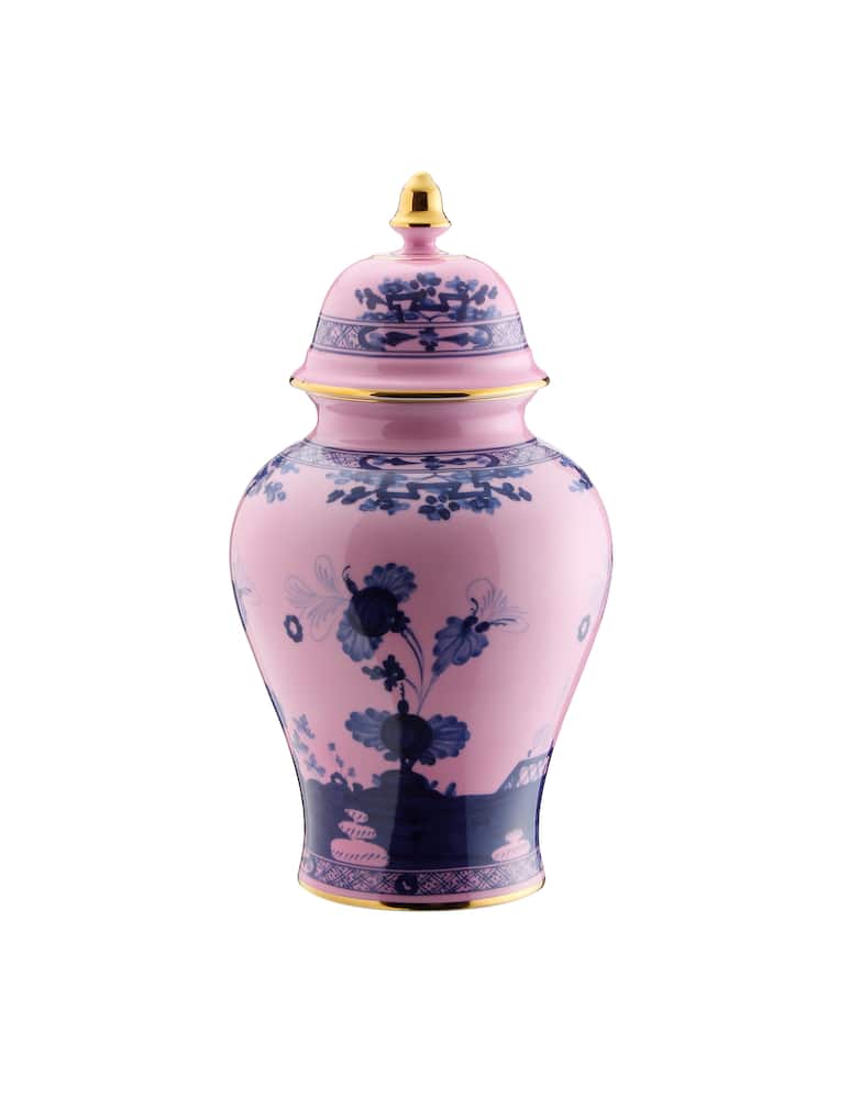 Ginori 1735 Small Potiche Vase Oriente Italiano Azalea - picture 1 Ginori 1735 Small Potiche Vase Oriente Italiano Azalea - picture 1