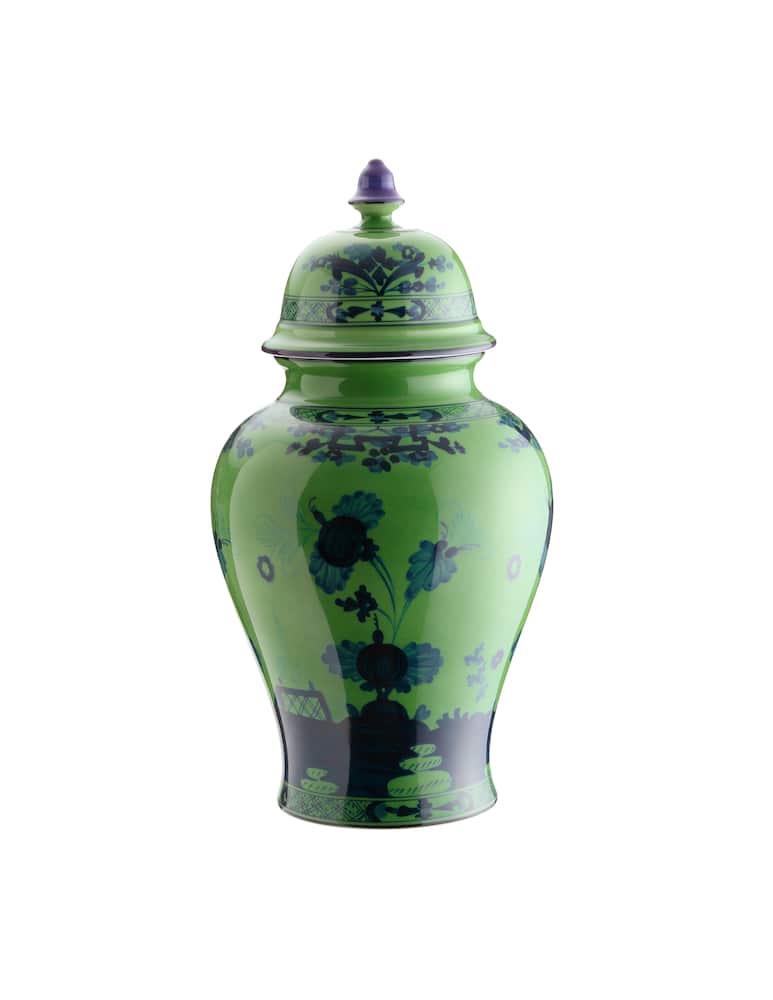 Ginori 1735 Vaso Potiche Grande Oriente Italiano Malachite - immagine 1 Ginori 1735 Vaso Potiche Grande Oriente Italiano Malachite - immagine 1