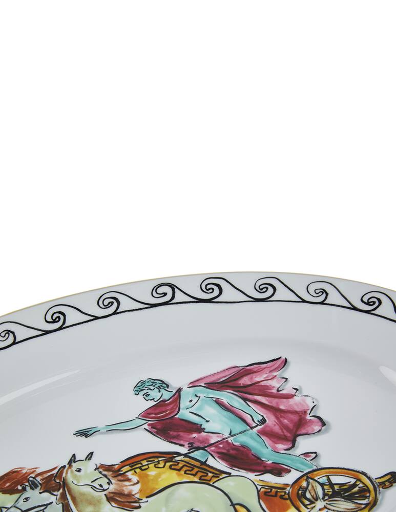rinascente Ginori 1735 Oval Flat Platter Chariot White - White