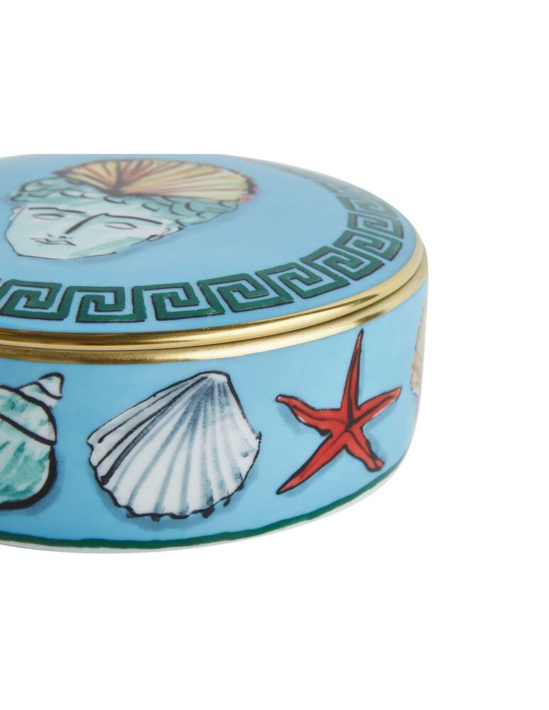 rinascente Ginori 1735 Scatola Rotonda Sea Blue - Blu
