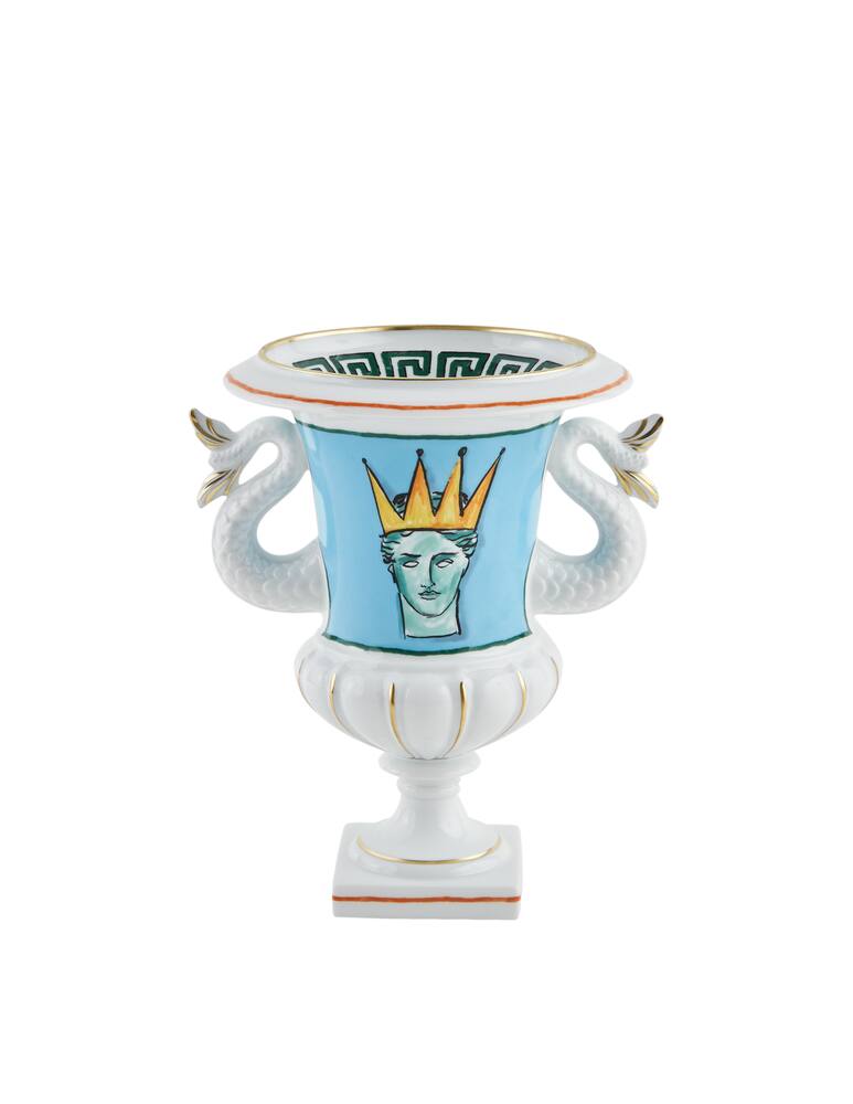rinascente Ginori 1735 Vaso Mediceo Con Code Di Sirena Sea Blue - Blu