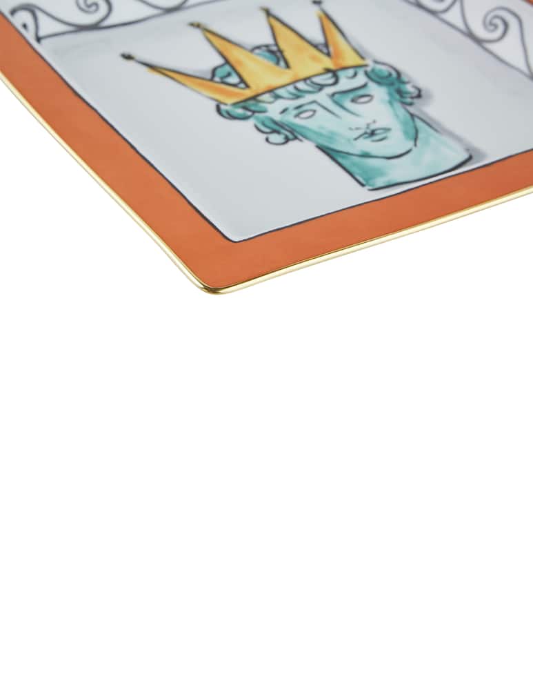 rinascente Ginori 1735 Svuotatasche Quadrato Grande Rock Orange - Arancione