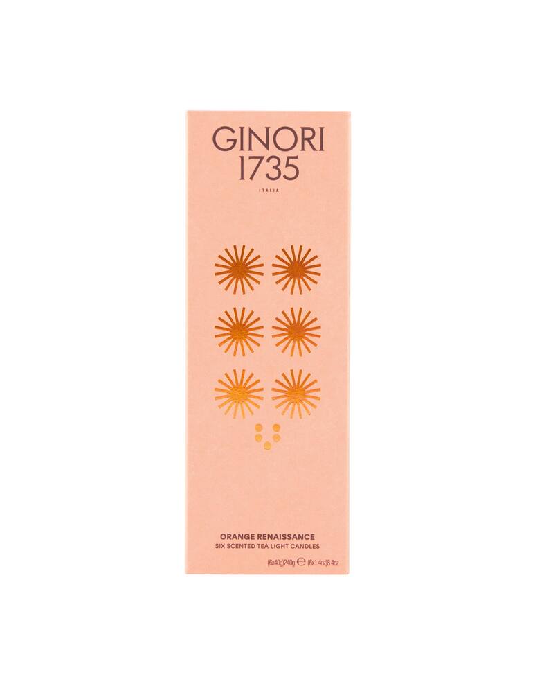 rinascente Ginori 1735 Orange Renaissance Refill Candele Tea Light Profumate - Arancione