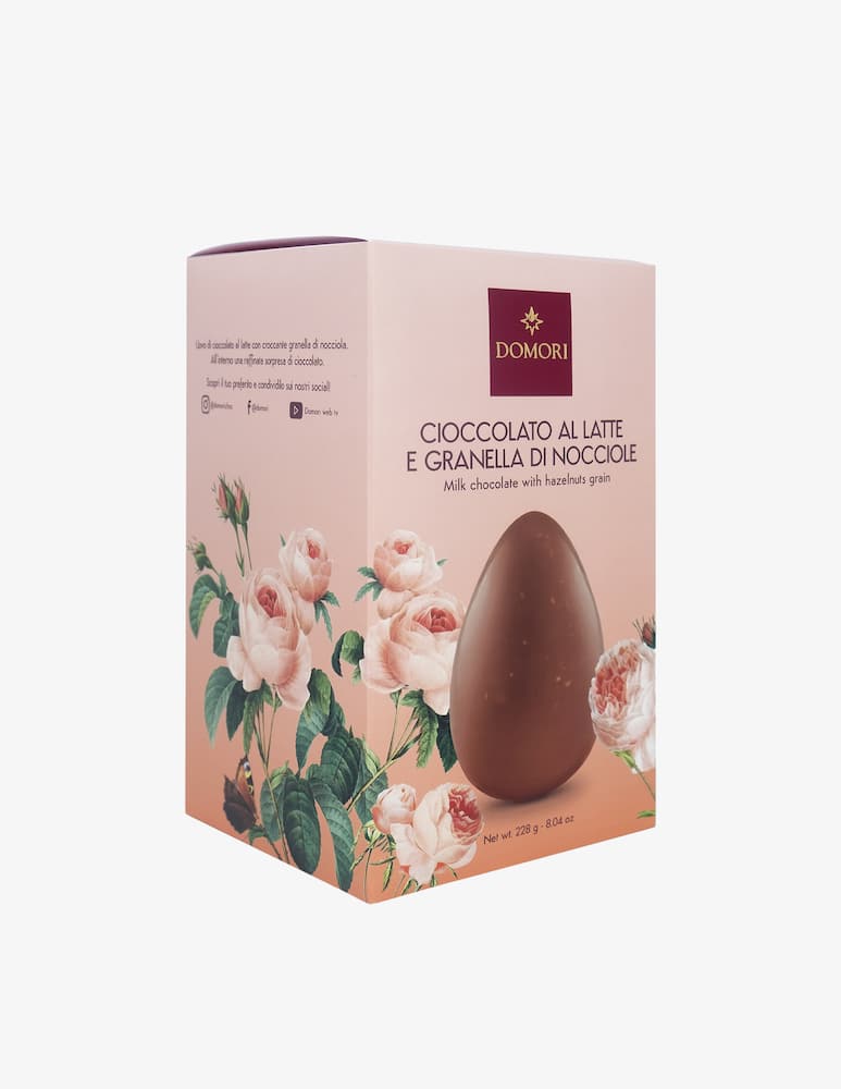 rinascente Domori Uovo Cioccolato al latte e granella di nocciole 200g