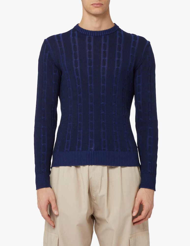 Misaky Maglia girocollo treccia vanise - immagine 1 Misaky Maglia girocollo treccia vanise - immagine 1