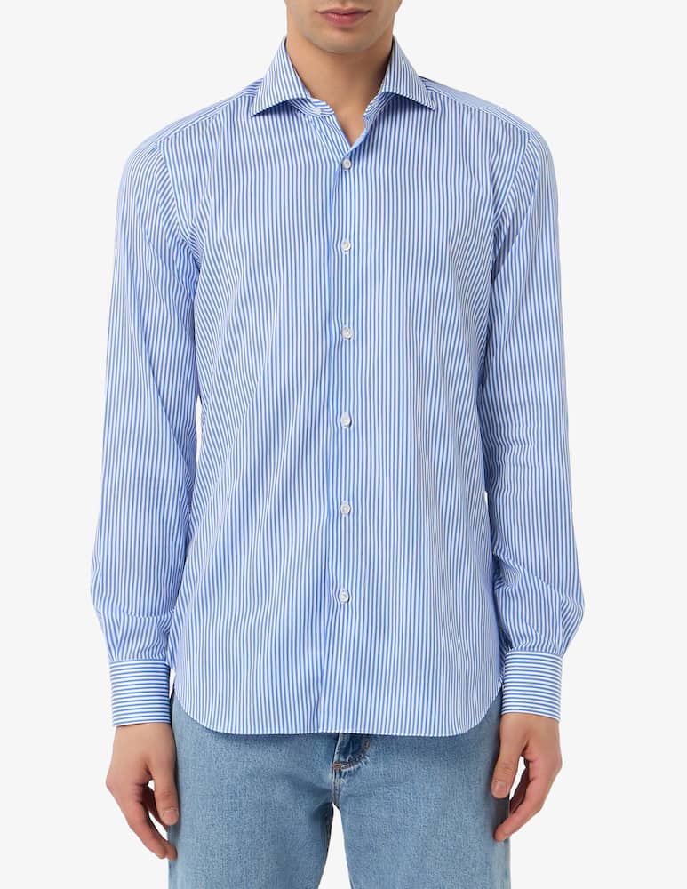 Barba Napoli Striped twill shirt - picture 1 Barba Napoli Striped twill shirt - picture 1