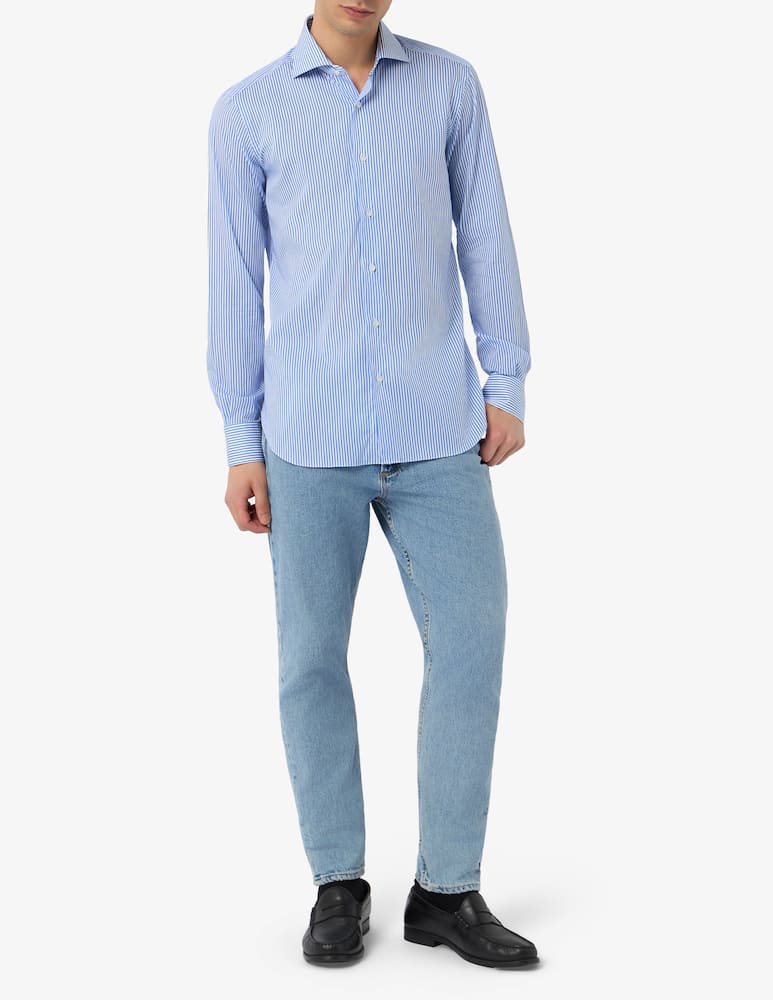 Barba Napoli Striped twill shirt - picture 2 Barba Napoli Striped twill shirt - picture 2