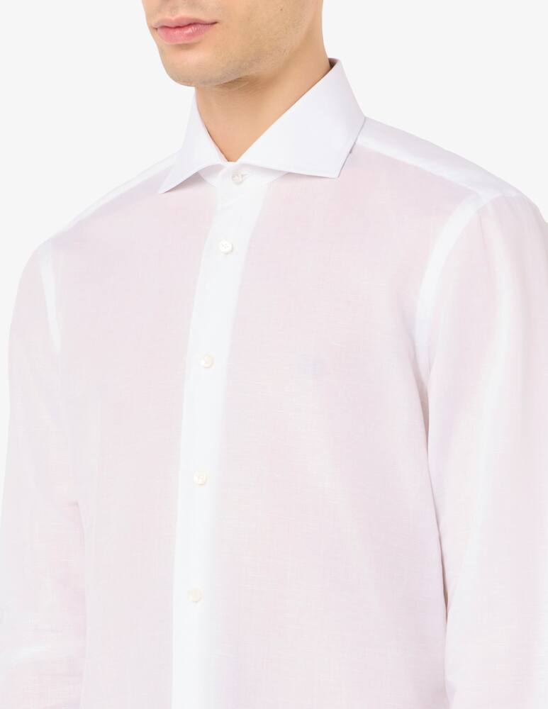 rinascente Barba Napoli Linen fil-a-fil shirt