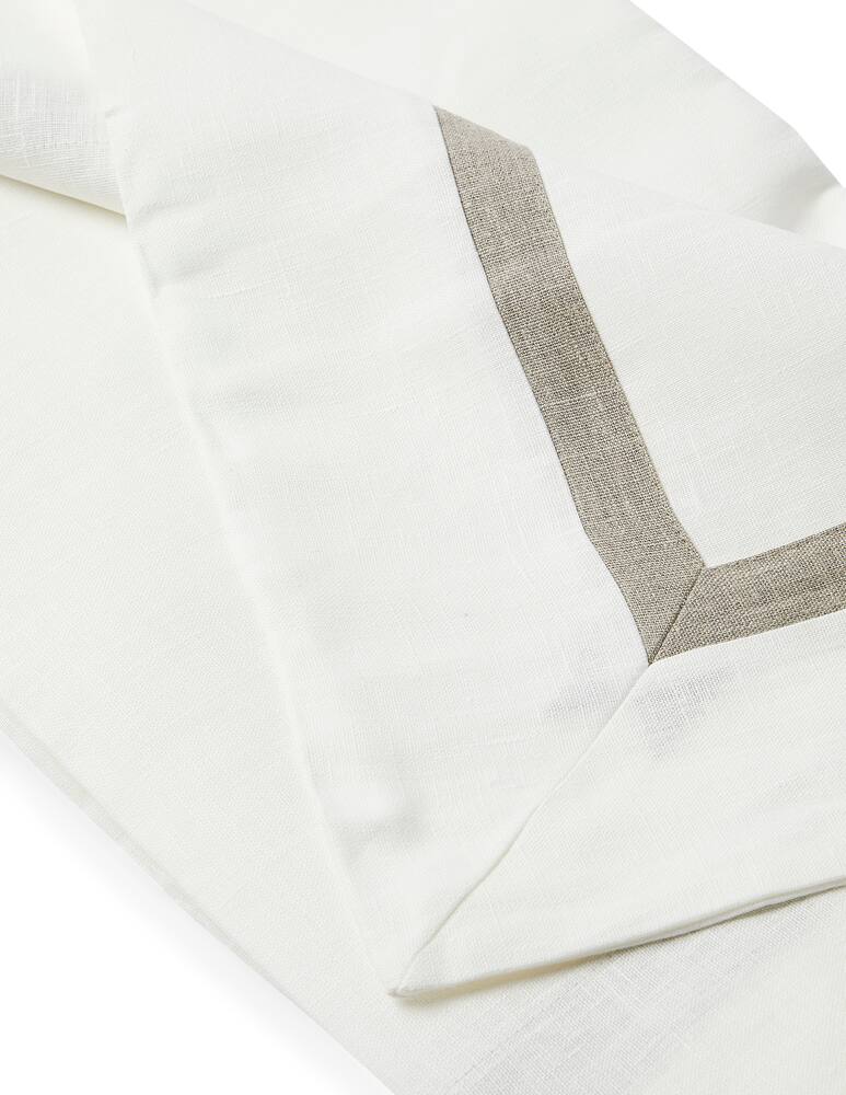 rinascente Biancoperla Cortina tablecloth 140x320 cm linen - White