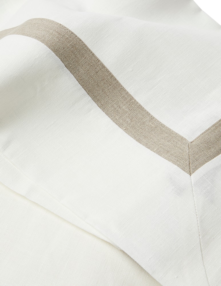 rinascente Biancoperla Cortina tovaglia 180x180 cm puro lino - Bianco