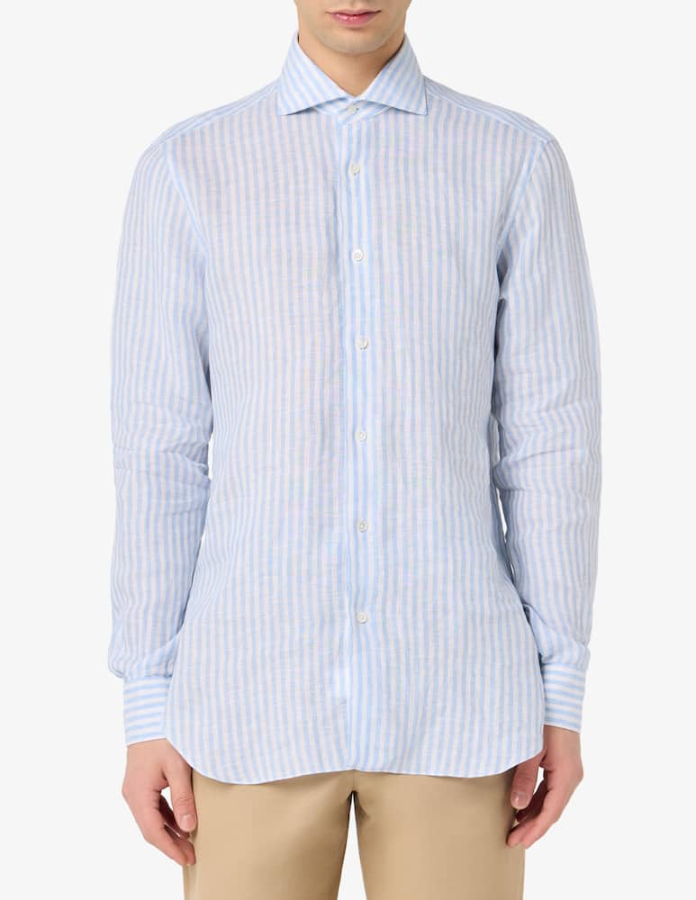 rinascente Barba Napoli Striped linen shirt