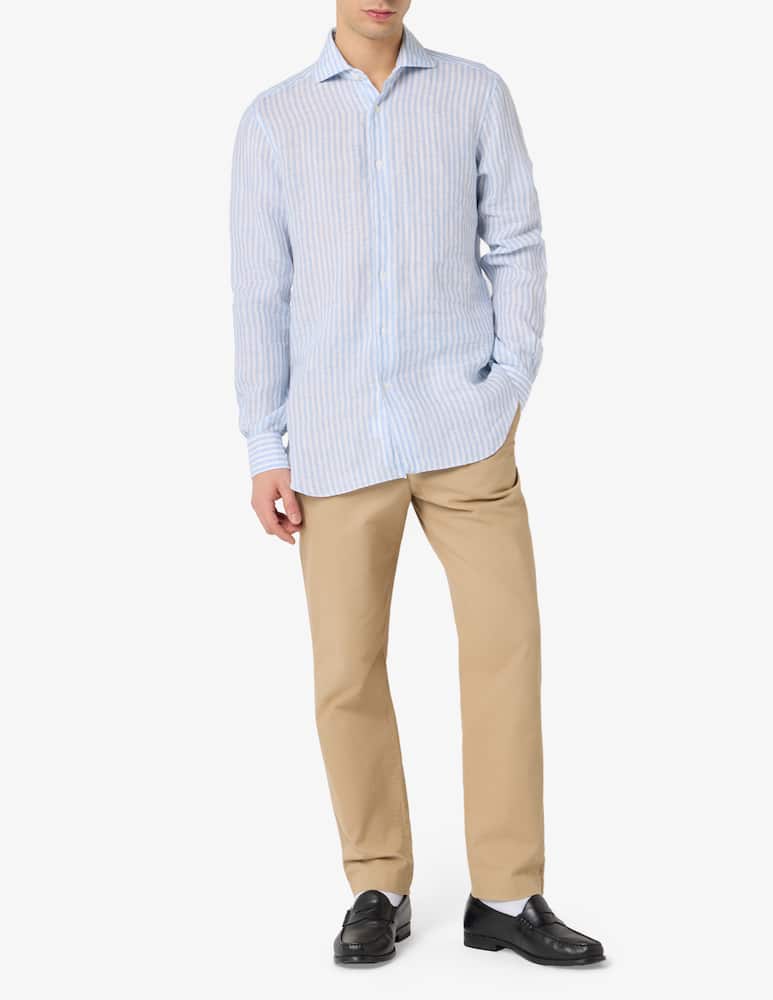 rinascente Barba Napoli Striped linen shirt