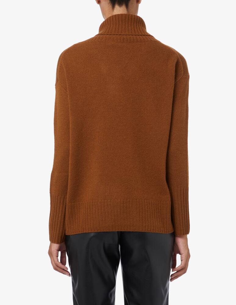Pure Cashmere Maglione collo ampio a costa - Marrone - immagine 3 Pure Cashmere Maglione collo ampio a costa - Marrone - immagine 3