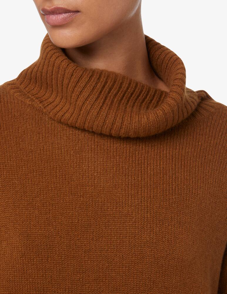 Pure Cashmere Maglione collo ampio a costa - Marrone - immagine 4 Pure Cashmere Maglione collo ampio a costa - Marrone - immagine 4