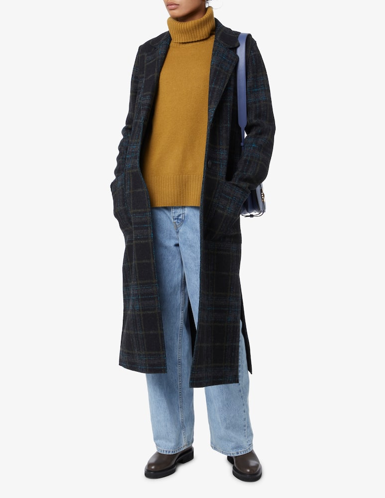 rinascente Pure Cashmere Wide neck ribbed sweater - Yellow