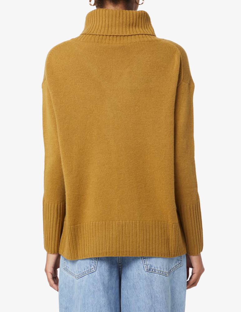 Pure Cashmere Wide neck ribbed sweater - Yellow - picture 4 Pure Cashmere Wide neck ribbed sweater - Yellow - picture 4