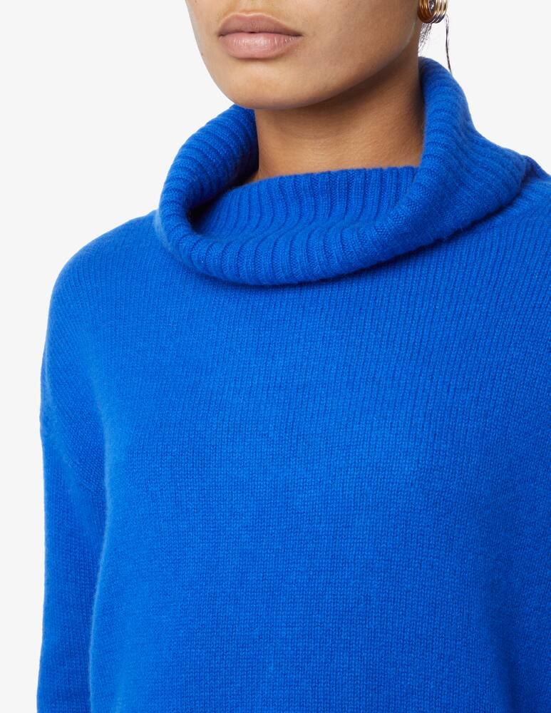 rinascente Pure Cashmere Wide neck ribbed sweater - Blue