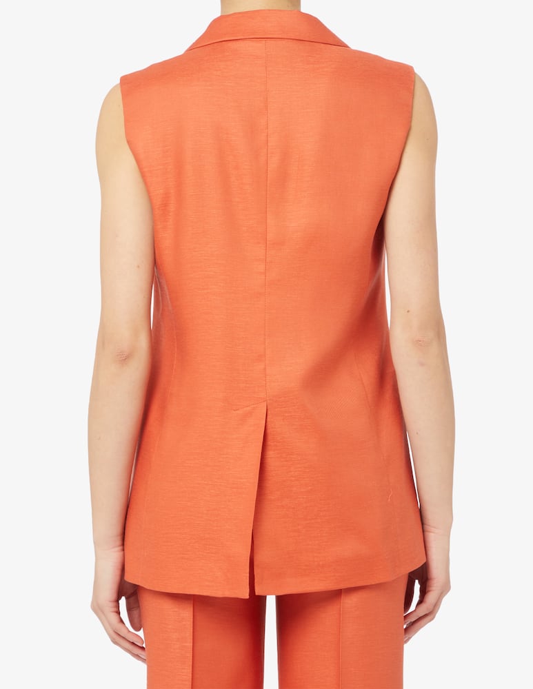 24.7 Studio Gilet in misto lino - immagine 3 24.7 Studio Gilet in misto lino - immagine 3