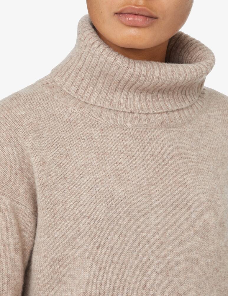 rinascente Pure Cashmere Wide neck ribbed sweater - Beige