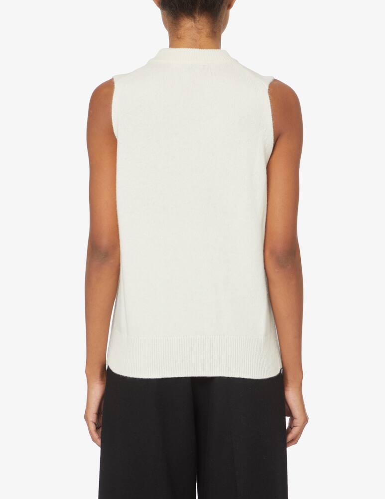 rinascente Pure Cashmere Sleeveless vest - White