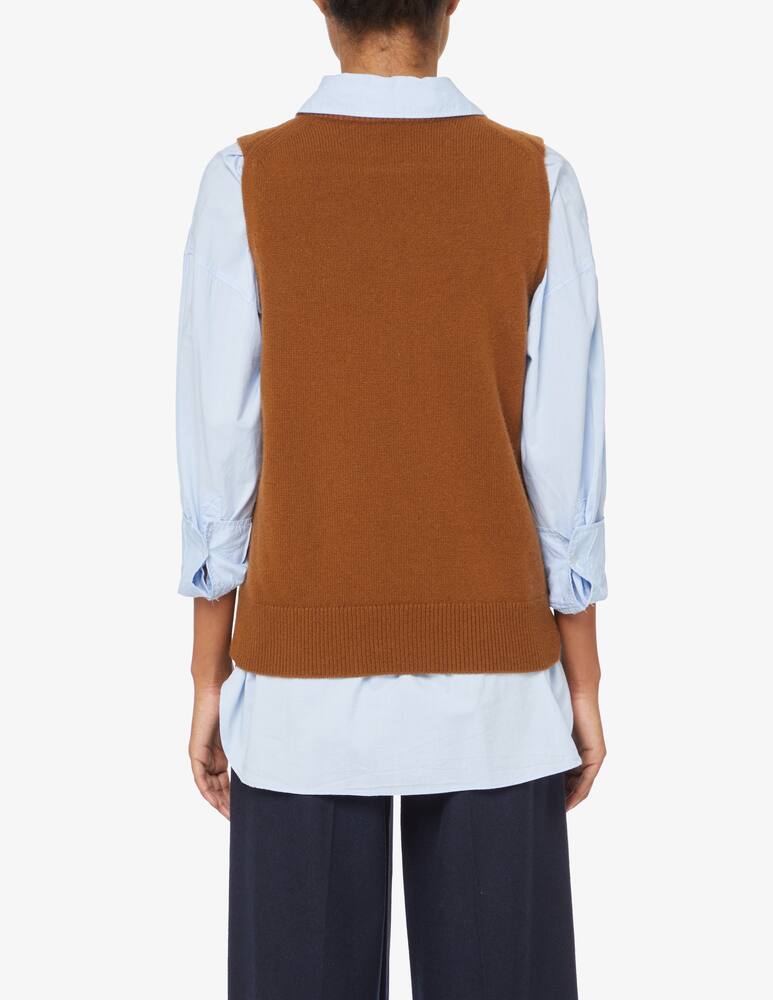 rinascente Pure Cashmere Gilet  senza manica - Marrone