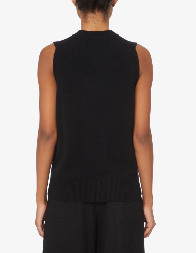 rinascente Pure Cashmere Sleeveless vest - Black