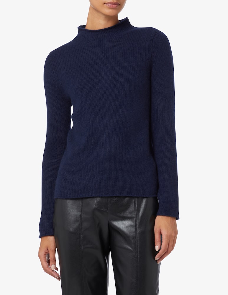 Pure Cashmere Maglione a manica lunga collo cratere - Blu - immagine 1 Pure Cashmere Maglione a manica lunga collo cratere - Blu - immagine 1