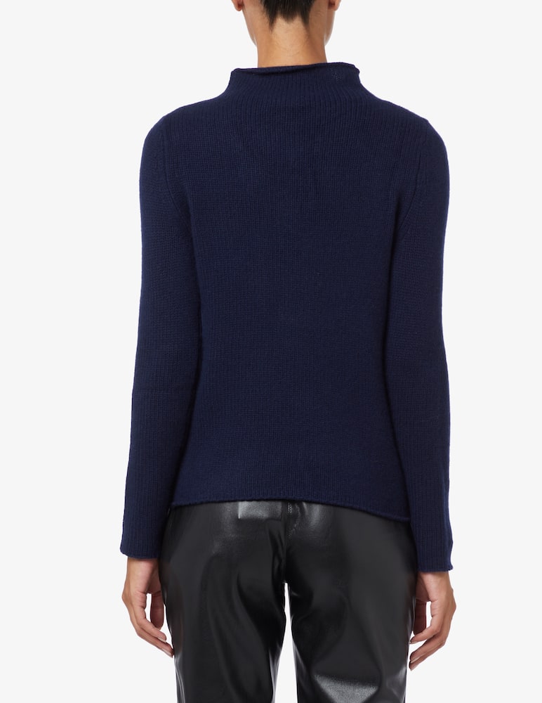 Pure Cashmere Maglione a manica lunga collo cratere - Blu - immagine 3 Pure Cashmere Maglione a manica lunga collo cratere - Blu - immagine 3
