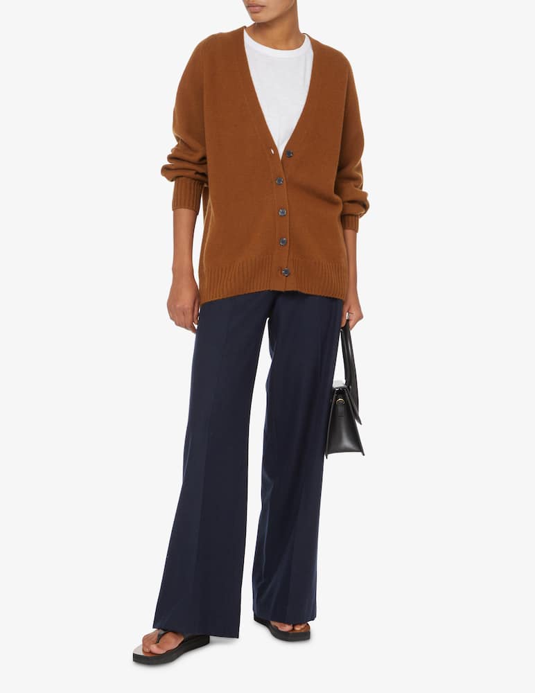 rinascente Pure Cashmere Long sleeved v neck cardigan - Brown