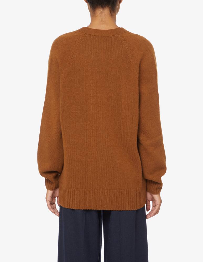 rinascente Pure Cashmere Long sleeved v neck cardigan - Brown