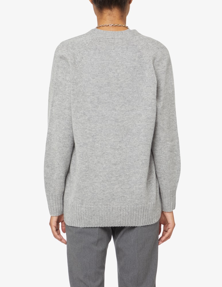 rinascente Pure Cashmere Cardigan lungo scollo v - Grigio