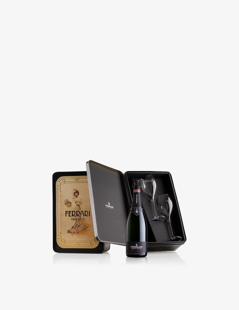 rinascente Ferrari Trento Latta Vintage Ferrari Maximum Bdb con Calici 750ml