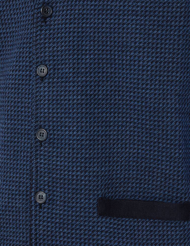 rinascente Misaky Micro jacquard knit vest - Blue