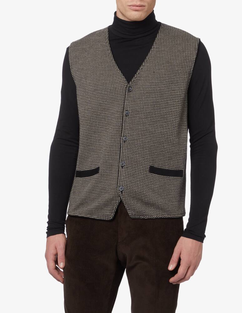 Misaky Micro jacquard waistcoat - Grey - picture 1 Misaky Micro jacquard waistcoat - Grey - picture 1