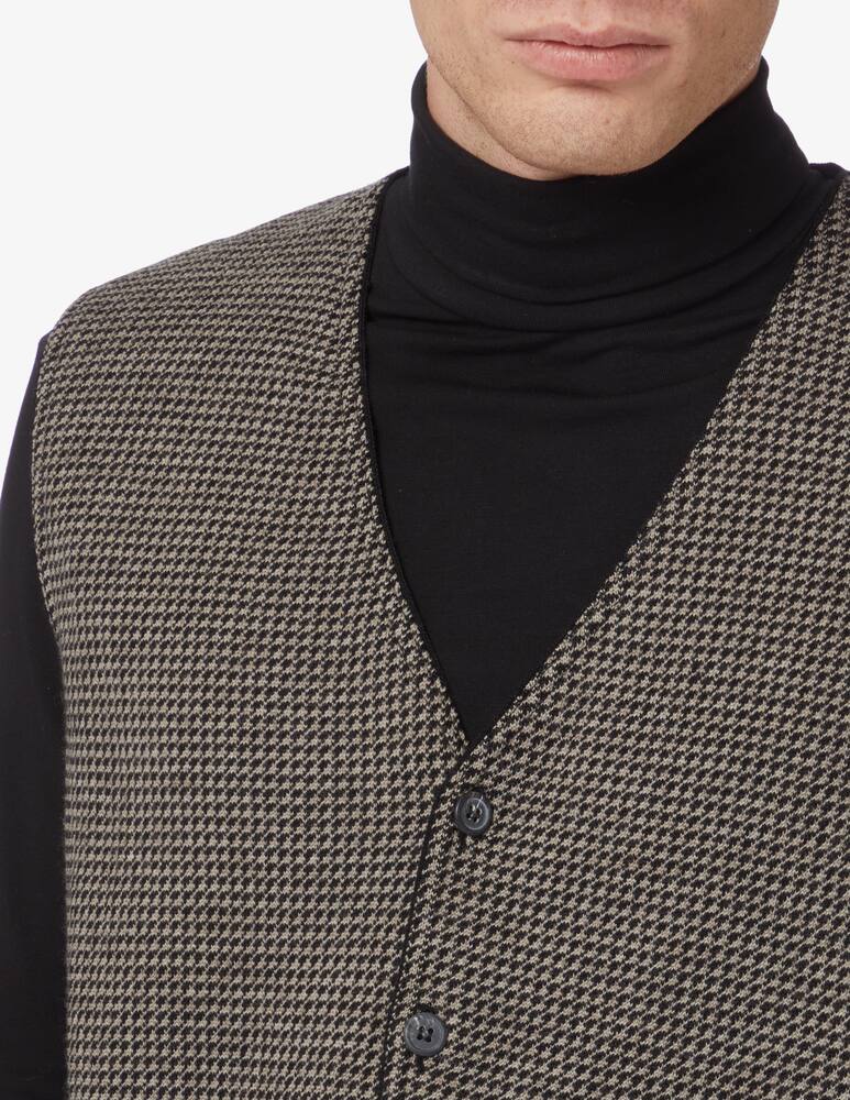 Misaky Micro jacquard waistcoat - Grey - picture 4 Misaky Micro jacquard waistcoat - Grey - picture 4