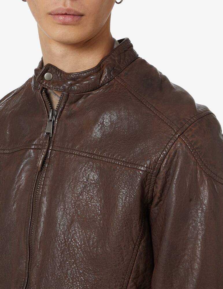 rinascente Misaky Giubbino in pelle - Marrone