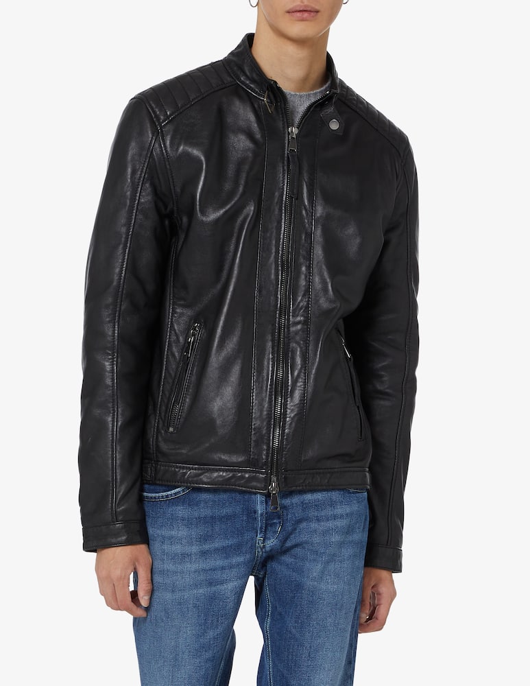 Misaky Leather biker jacket - Black - picture 1 Misaky Leather biker jacket - Black - picture 1