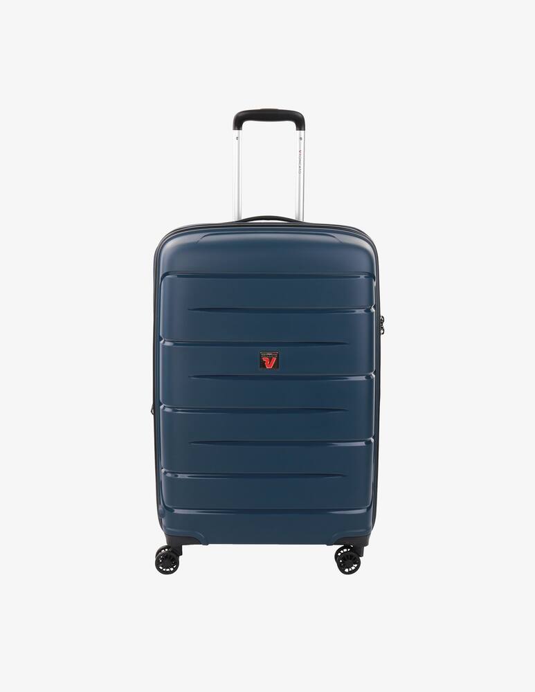 rinascente Roncato Flight Dlx Medium Check In Luggage 71 Cm Expandable - Blue