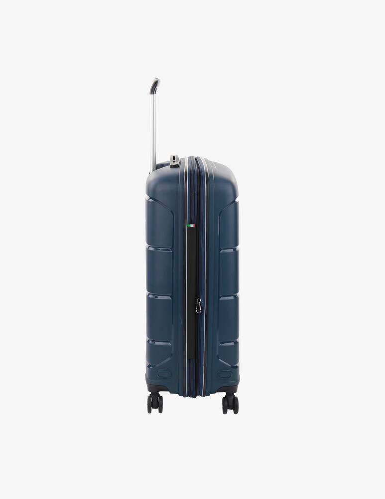 rinascente Roncato Flight Dlx Medium Check In Luggage 71 Cm Expandable - Blue