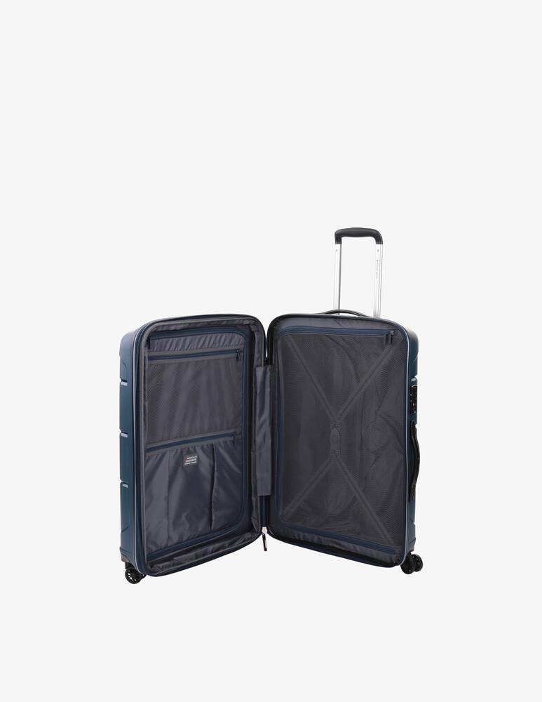 rinascente Roncato Flight Dlx Medium Check In Luggage 71 Cm Expandable - Blue